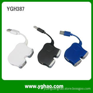 YGH387, New! 4 port USB hub 2.0, small and portable , no need drive,pl